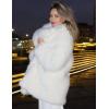 imageFlygo Womens Long Faux Fur Coats Fluffy Faux Fur Jacket Long Sleeve Lapel Furry Coats Fuzzy Winter JacketWhite