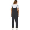 imageFlygo Womens Overalls Cotton Linen Overalls for Women Loose Fit Harem Wide Leg Jumpsuit with PocketsDark Grey