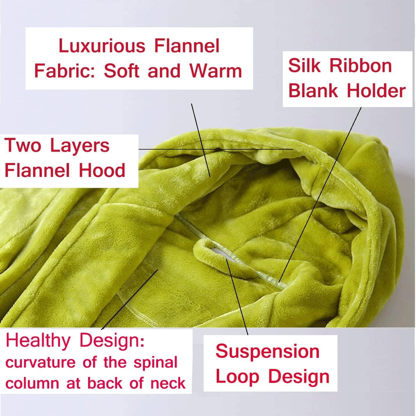 imageFlygo Womens Fuzzy Plush Long Hooded Robe Full Length Flannel Fleece Bathrobe Warm HousecoatNavyM