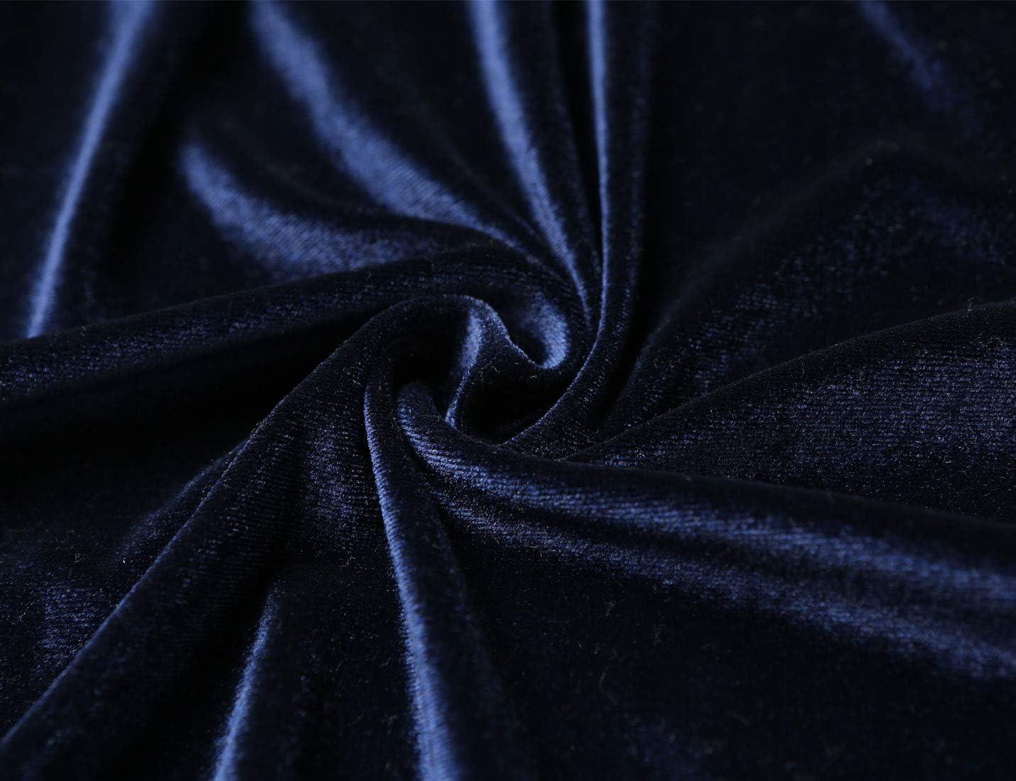 imageFlygo Mens Pleuche Bathrobe Long Nightwear Sleepwear PocketsNavy