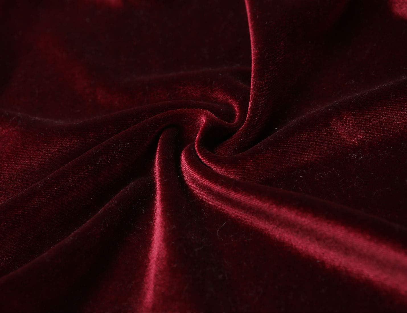 imageFlygo Mens Pleuche Bathrobe Long Nightwear Sleepwear PocketsWine Red