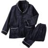 imageFlygo Mens Winter Soft Flannel Full Length Pajama SetStyle 02 Navy