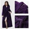 imageFlygo Women Fleece Long Robe Plush Long Bathrobes Soft Warm Sleepwear Pjs Loungewear with PocketsPurpleXL