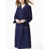 imageFlygo Womens Lightweight Waffle Wave Cotton Loungewear Hotel Spa BathrobeDark Blue