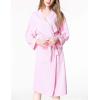 imageFlygo Womens Lightweight Waffle Wave Cotton Loungewear Hotel Spa BathrobePink