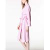 imageFlygo Womens Lightweight Waffle Wave Cotton Loungewear Hotel Spa BathrobePink