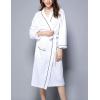 imageFlygo Womens Lightweight Waffle Wave Cotton Loungewear Hotel Spa BathrobeWhite