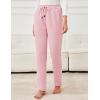 imageFlygo Womens Warm Fleece Pants Sherpa Lined Sweatpants Active Running Joggers PantsPink