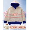 imageFlygo Unisex Boys Girls Fleece Lined Sherpa Hoodie Kids Warm Winter Hoodies Pullover Hooded Sweatshirt Sweater 413YRoyal Blue