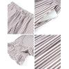 imageFlygo Womens Striped Lounge Pants Y2K Long Cotton Ruffle Boxer Bottoms Comfy Drawstring Elastic Waist Pj Pants with PocketsCoffee