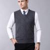 imageFlygo Mens Lightweight Slim Fit Argyle Pullover Goft Vest Knit VNeck SweaterDark Grey