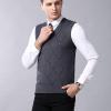 imageFlygo Mens Lightweight Slim Fit Argyle Pullover Goft Vest Knit VNeck SweaterDark Grey