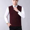 imageFlygo Mens Lightweight Slim Fit Argyle Pullover Goft Vest Knit VNeck SweaterWine Red