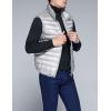 imageFlygo Mens Outdoor Zip Up Packable Lightweight Down Vest Outdoor Padded Puffer Vests JacketsSilver Grey