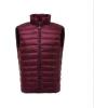 imageFlygo Mens Outdoor Zip Up Packable Lightweight Down Vest Outdoor Padded Puffer Vests JacketsWine Red