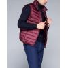 imageFlygo Mens Outdoor Zip Up Packable Lightweight Down Vest Outdoor Padded Puffer Vests JacketsWine Red