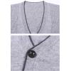 imageFlygo Mens VNeck Button Down Cashmere Wool Blend Vest Knitwear Sweater WaistcoatDark Grey