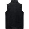 imageFlygo Mens Winter Warm Outdoor Sleeveless Stand Collar Zipper Fleece Lined Vest OutwearBlack