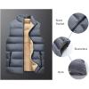 imageFlygo Mens Winter Warm Padded Puffer Vest Outdoor Fleece Lined Sleeveless JacketGrey