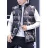 imageFlygo Mens Winter Warm Quilted Military Vest Padded Camo Puffer Gilet OutwearKhaki Camo