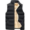 imageFlygo Mens Winter Warm Padded Puffer Vest Outdoor Fleece Lined Sleeveless JacketBlack
