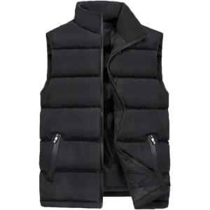 imageFlygo Mens Winter Warm Quilted Military Vest Padded Camo Puffer Gilet OutwearBlack