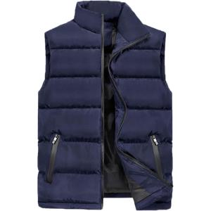 imageFlygo Mens Winter Warm Quilted Military Vest Padded Camo Puffer Gilet OutwearNavy