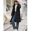 imageFlygo Long Winter Coats for Women Hooded Puffer Coat Jackets Thickened Midi Long Sleeve Zip Down Parka OuterwearBlack