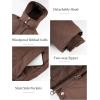 imageFlygo Long Winter Coats for Women Hooded Puffer Coat Jackets Thickened Midi Long Sleeve Zip Down Parka OuterwearCocoa Brown