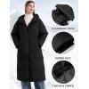 imageFlygo Womens Hooded Long Puffer Coat Winter Jackets Coats Warm Maxi Long Sleeve Zip Padded Down Cocoon OuterwearBlack