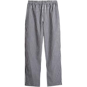 imageFlygo Mens Cotton Woven Plaid Sleep Lounge Pant Pj BottomsBlack