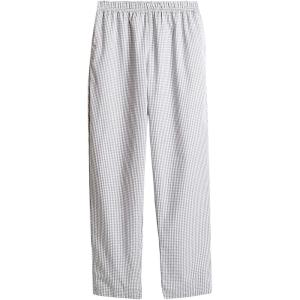 imageFlygo Mens Cotton Woven Plaid Sleep Lounge Pant Pj BottomsDark Grey