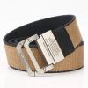 imageFlygo Mens Canvas Web Belt Double DRing Buckle Tactical Military Webbing BeltKhaki