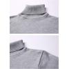 imageFlygo Mens Slim Fit Basic Turtleneck High Neck Pullover Sweater TopsDark Grey