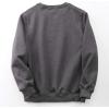 imageFlygo Mens Warm Crewneck Fleece Sweatshirt Sherpa Lined Pullover TopsDark Grey