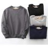imageFlygo Mens Warm Crewneck Fleece Sweatshirt Sherpa Lined Pullover TopsLight Grey
