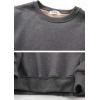 imageFlygo Mens Warm Crewneck Fleece Sweatshirt Sherpa Lined Pullover TopsNavy