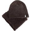imageFlygo Mens Winter Fleece Lined Beanie Hat Scarf Set 2 Piece Skull Cap Neck WarmerCoffee