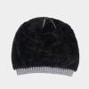 imageFlygo Mens Winter Warm Fleece Lined Knit Beanie Hat Slouchy Thick Skull CapNavy