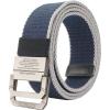 imageFlygo Mens Canvas Web Belt Double DRing Buckle Tactical Military Webbing BeltNavy