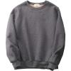 imageFlygo Mens Warm Crewneck Fleece Sweatshirt Sherpa Lined Pullover TopsDark Grey