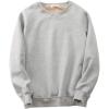 imageFlygo Mens Warm Crewneck Fleece Sweatshirt Sherpa Lined Pullover TopsLight Grey