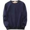imageFlygo Mens Warm Crewneck Fleece Sweatshirt Sherpa Lined Pullover TopsNavy