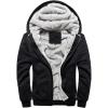 imageFlygo Womens Winter Thick Fleece Lined Zip Hoodie Sweatshirts Jacket Coat OutwearBlack