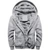imageFlygo Womens Winter Thick Fleece Lined Zip Hoodie Sweatshirts Jacket Coat OutwearGrey
