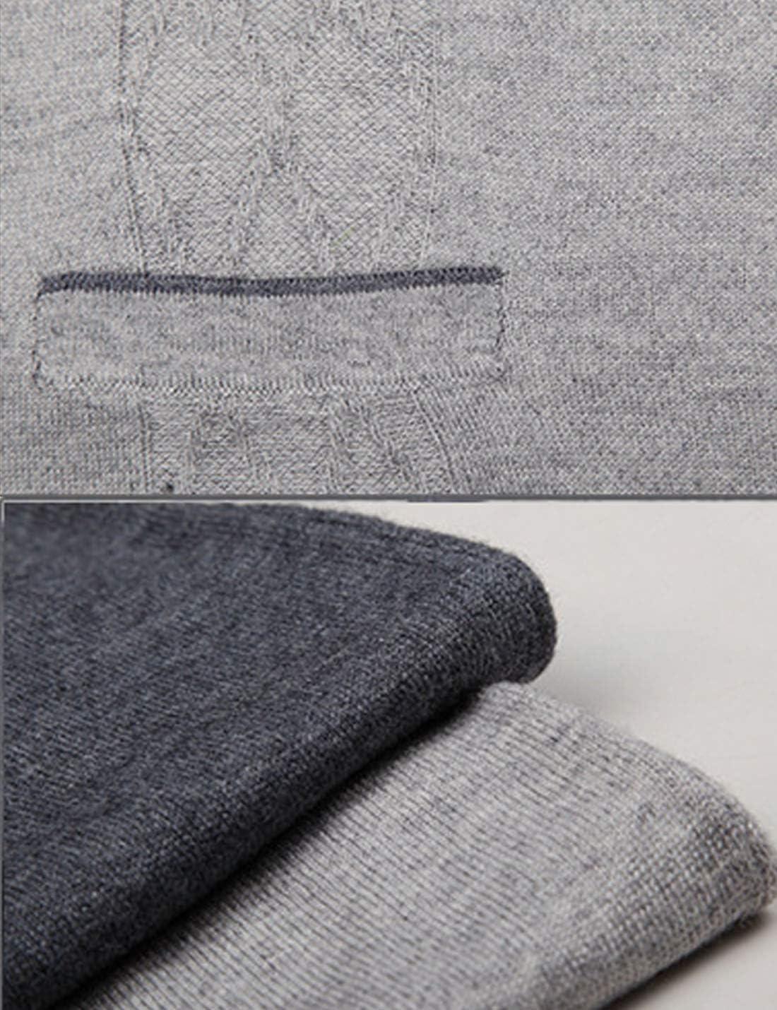 imageFlygo Mens Basic VNeck Jacquard Knitted Sweater Vest Waistcoat with Button FrontDark Grey