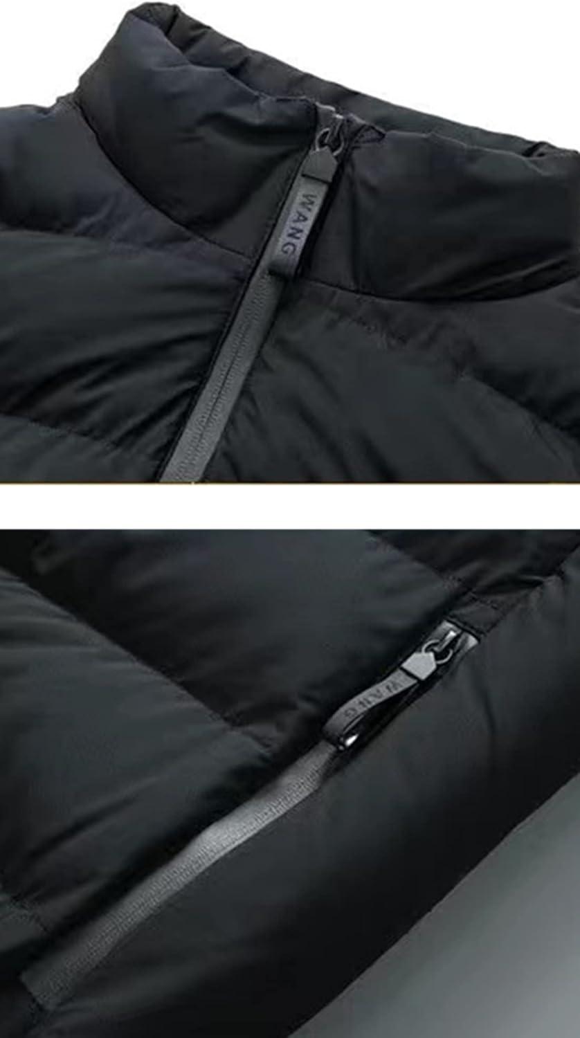 imageFlygo Mens Outdoor Hooded Padded Puffer Vest Lightweight Sleeveless Down JacketBlack