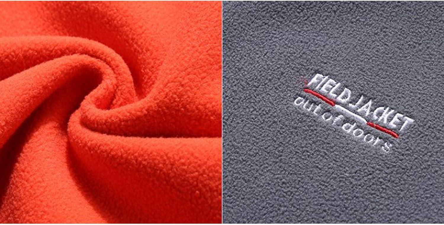 imageFlygo Mens Polar Fleece Vest Mountain Full Zip Up Lightweight Outdoor Work JacketGrey