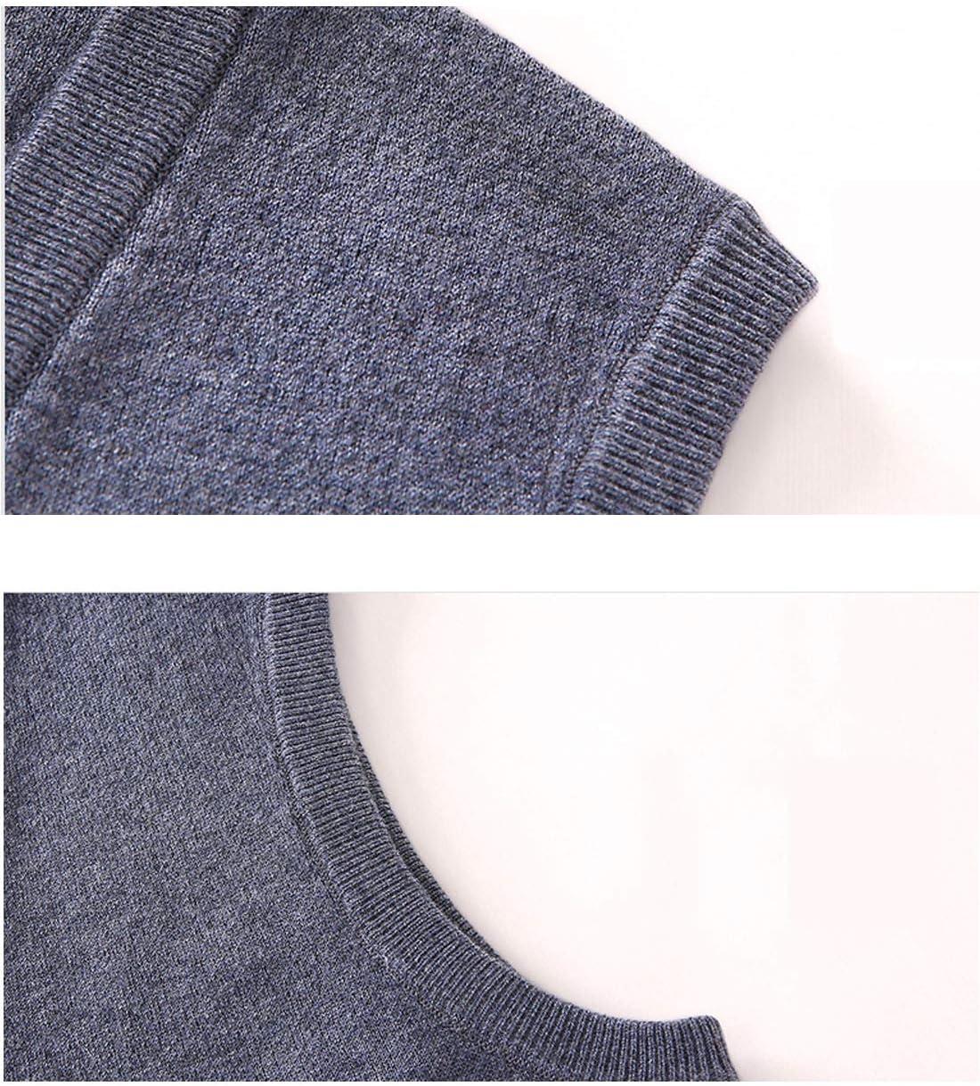 imageFlygo Mens VNeck Knitting Vest Classic Wool Blend Button Down Sweater VestGrey