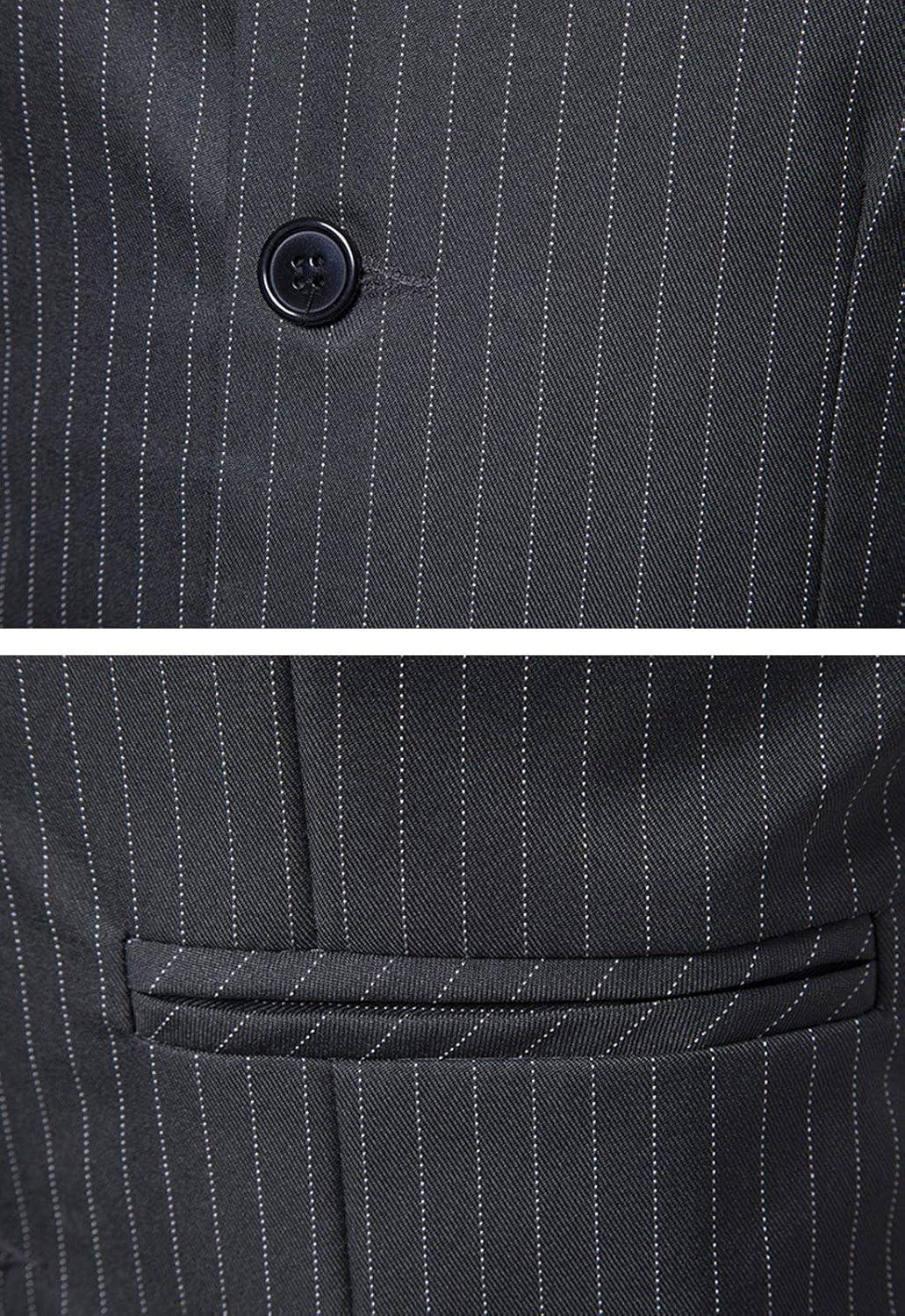 imageFlygo Mens VNeck SingleBreasted Slim Fit Business Wedding Dress Suit Vest WaistcoatBlack